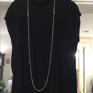 Sparkling black/ gray glass like beaded necklace.